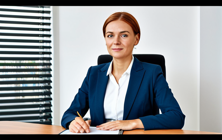 **
"A professional businesswoman in a modest business suit, sitting at a desk in a modern office in Berlin, fully clothed, appropriate attire, safe for work, perfect anatomy, natural proportions, professional photography, high quality, modern German office, family-friendly."
**