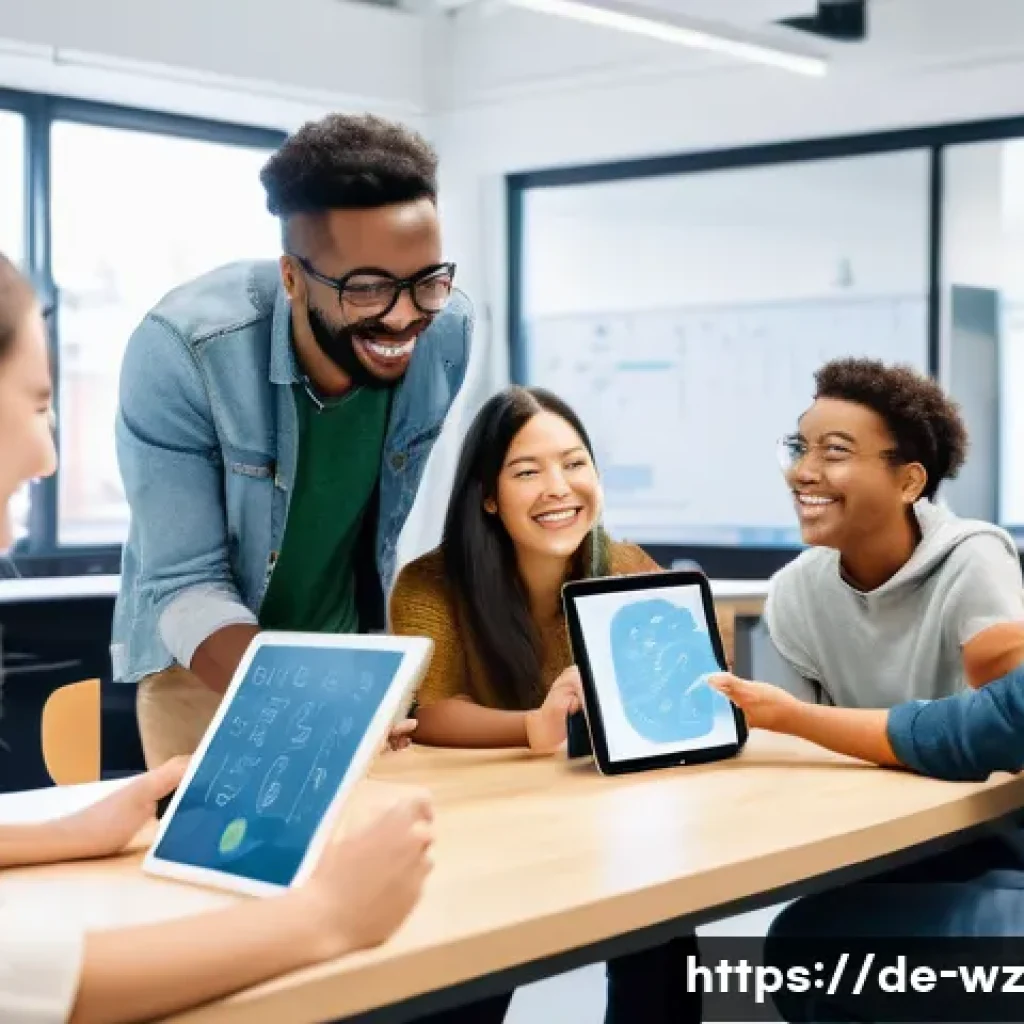 MVP 개발 단계별 가이드 - **A group of diverse young adults (ages 15-25) in a brightly lit, modern co-working space, enthusias...
