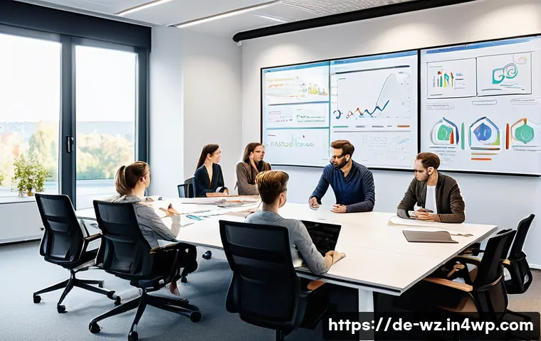 MVP 테스트에 대한 고객의 기대치 - A modern office scene featuring a diverse German startup team collaboratively working on a minimal v...